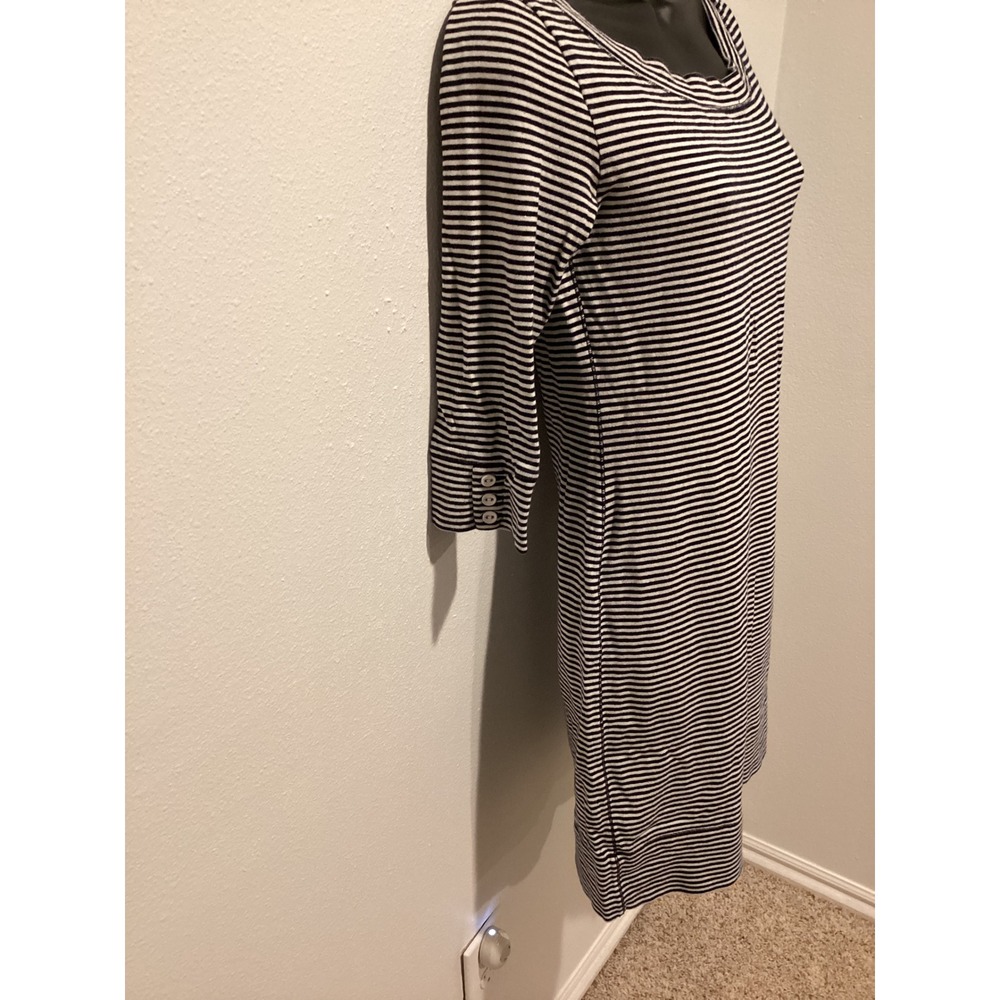 Banana Republic Striped Boatneck 3/4 Sleeve‎ Dress Navy White XS - Picture 3 of 6